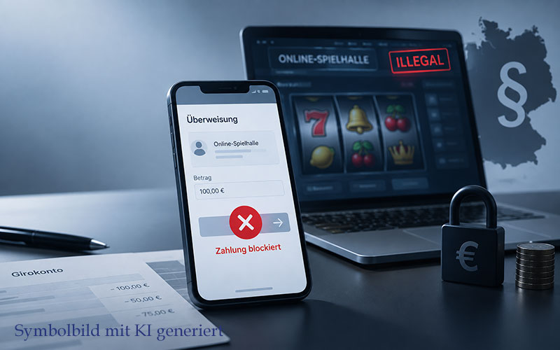 Banküberweisung an illegale Casinos