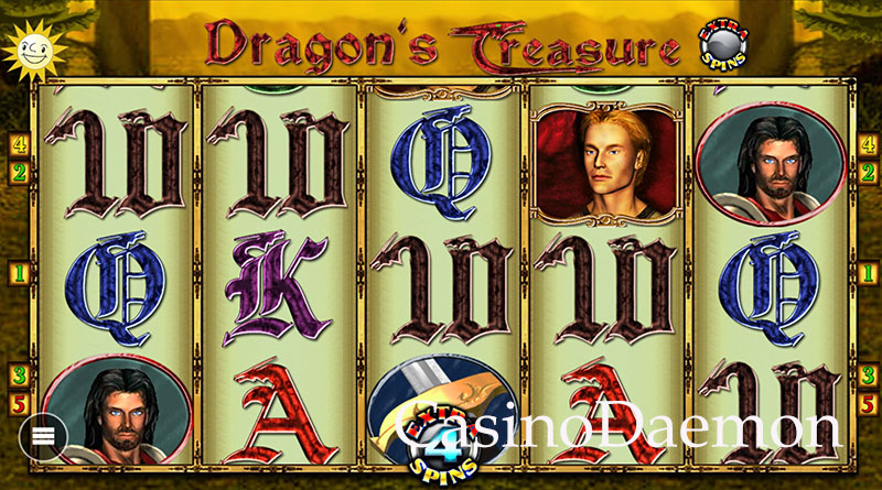 Fünf Extra Spins bei Dragon's Treasure Extra Spins