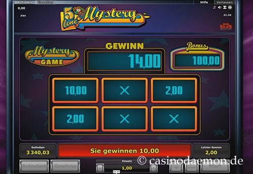 Bonusspiel bei 5 Line Mystery Slot