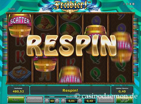 Respin bei Freibier Slot