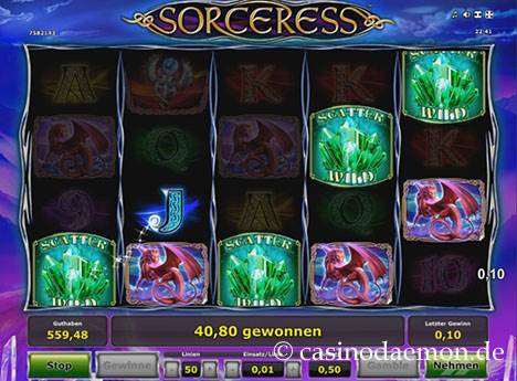 Wilds bei Sorceress Slot