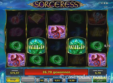 Freispiele bei Sorceress Slot